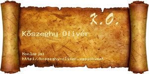 Kőszeghy Olivér névjegykártya